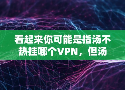 看起来你可能是指汤不热挂哪个VPN，但汤字可能是一个笔误，或者你指的是某个特定VPN平台的名字。如果你指的是汤不热挂哪个VPN，可能指的是某个特定VPN平台，但目前我没有足够的信息来确定具体的平台