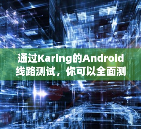 通过Karing的Android线路测试,你可以全面测试手机的性能和设备功能。以下是一个清晰的步骤指南
