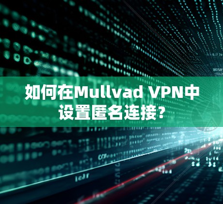 如何在Mullvad VPN中设置匿名连接？